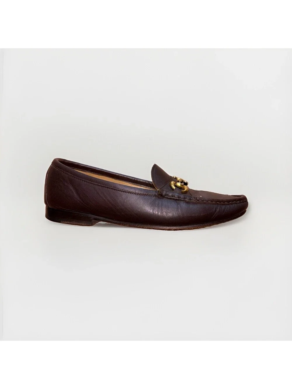 Jay Butler Bit Loafers Men’s 10 Brown Leather Slip On Dress Shoes Made Mexico